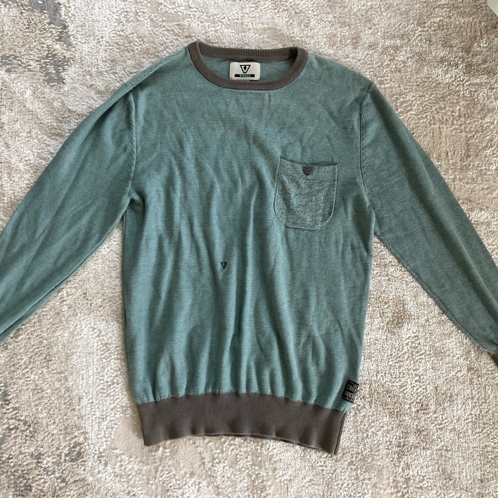 Men’s Vissla Striped Crewneck Pocket Sweater